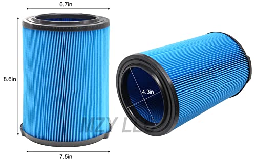 2 Pack Vf5000 Replacement Filter For Ridgid For Shop Vac 6-20 Gallon Wet Dry Vacuums, 3 Layer Pleated Vacuum Filter Fits For Wd1450 Wd0970 Wd1270 Wd06700 Wd1680 Rv2400A #TOP1