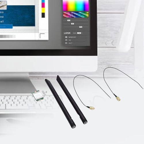LICAEVEY NGFF M.2 WiFi 6E Tarjeta Inalámbrica, 1800Mbps Bluetooth 5.2 Adaptador de Red PCIe con Antena Dual 8DB para Laptop PC Windows 10 11 miniatura 3