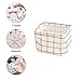 Small Canvas Storage Bins, Mini Cute Foldable Fabric Storage Basket Box, Toy Organizer Hamper for Baby,Kids,Pets,Office, Makeup, Keys,Shelves,Desk,Liitle Items 4 Pack(black&white)