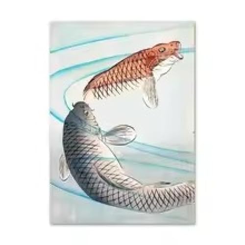 Impression murale Feng Shui Zen carpe Koi triptyque cadre salon - 3