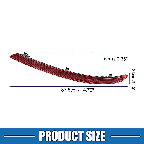 Image of Rear Bumper Reflector Light 1668200074 for Mercedes Benz W166 ML350 ML400 ML500 ML550 ML63AMG 2012-2015 ABS Red Gray