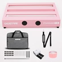 Ghost Fire Limited Edition Guitar Pedal Board Aluminum Alloy 2.6lb Effect Pedalboard 17"x12.5"x3 "with Carry Bag,New V series V-STANDARD 1.0 PINK