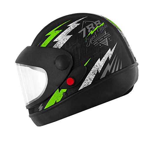 Pro Tork Capacete Super Sport Moto Fosco 60 Preto/Verde