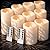 Enido Flameless Candles, LED Candles Outdoor Waterproof Candles(D: 3" x H: 4" 5" 6") Battery Operated Plastic Pack of 9 Pillar