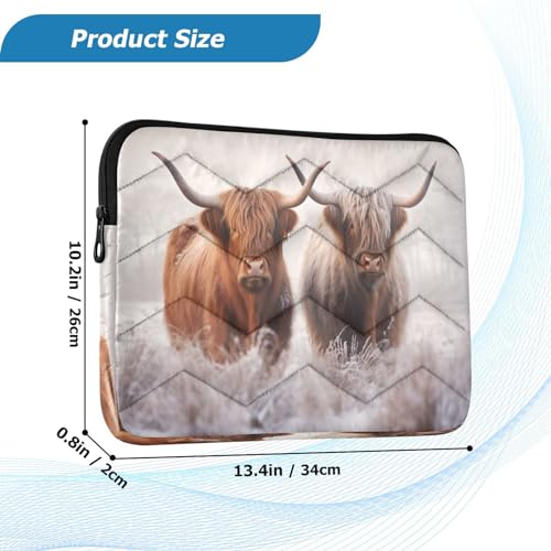Funda para Laptop de 13-14 Pulgadas Highland Cows miniatura 3