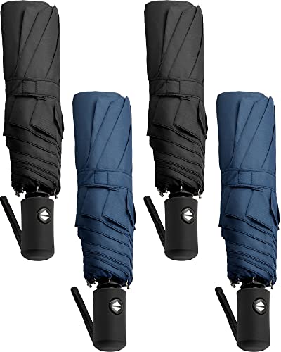 Yahenda 4 Pack Windproof Travel Umbrellas Bulk Automatic Open and