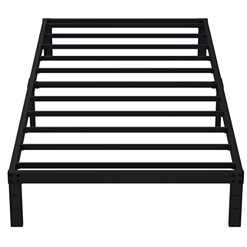Emoda 10 Inch Twin Xl Bed Frames No Box Spring Needed, Heavy Duty Xl Twin Metal Platform Bed Frame, Noise Free, Easy Assembly, Black #TOP10