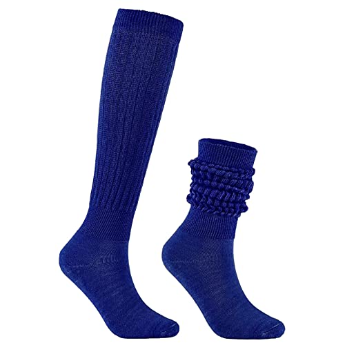 Image of Century Star Knee High Slouch Socks for Women - 80s 90s Scrunch Socks Soft Leg Warmers Stacked Boot Socks Holiday Daily