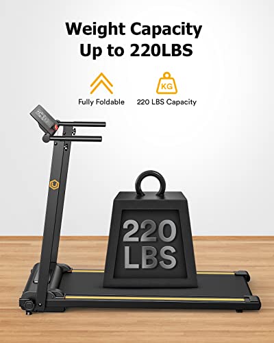 UREVO Laufband für zuhause, 2.25PS Laufband klappbar mit 12 HIIT Modes, Platzsparend Walking Pad mit Verbreiterter… – Bild 5