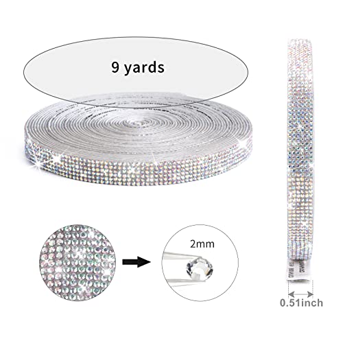 Cinta de diamantes de imitación autoadhesiva para decorar sin pegamento sucio 6