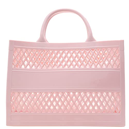 Image of Tote Bag Purses for Women Summer Mesh Beach Purse Large Capacity Shopping Basket Top Handle Handbag Jelly Storage Bag