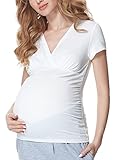 Hecho en la UE Bellivalini Premamá Camiseta Lactancia Maternidad Mujer BLV50-123 (Crudo, M)
