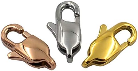 DGOL 8pcs AISI 316L Stainless Steel Jewelry Making Lobster Claw Necklace Bracelet Clasps Bright Silver Color - Image 5