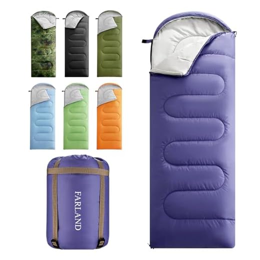 FARLAND Sleeping Bags 20℉ for Adults Teens Kids with Compression Sack Portable and Lightweight for 3-4 Season Camping, Hiking,Waterproof, Backpacking and Outdoors