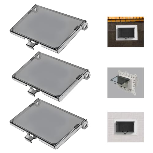 DBHC-1 Type 3r Enclosure Cover fit for Horizontal Outdoor Outlet Cover for Wet Locations, Electrical Box Replacement Cover fit for DBHS1C/DBHM/HR1C/DBHB1C in Box Electrical Outlet Box - 3PCS
