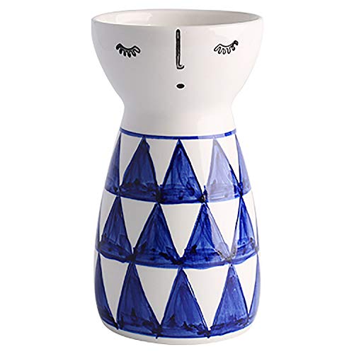 Senliart White Ceramic Vase, Small Flower Vases for Home Décor, 5.9 X 3.2