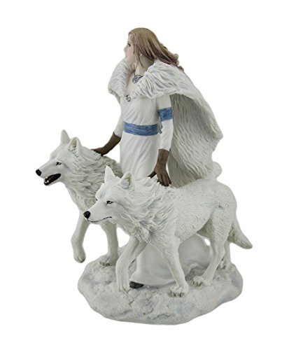 Estatua Snow Wolves y Mistress Veronese Design Winter Guardians miniatura 2