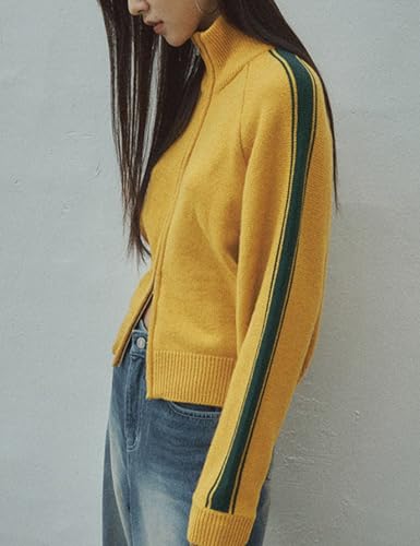 Image of Qiaomai Womens Cardigan Sweaters Zip Up Long Sleeve Knit Sweater Jacket Open Front Outerwear Coats