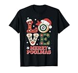 Funny Christmas Pool Biliards Love Santa Hat Art