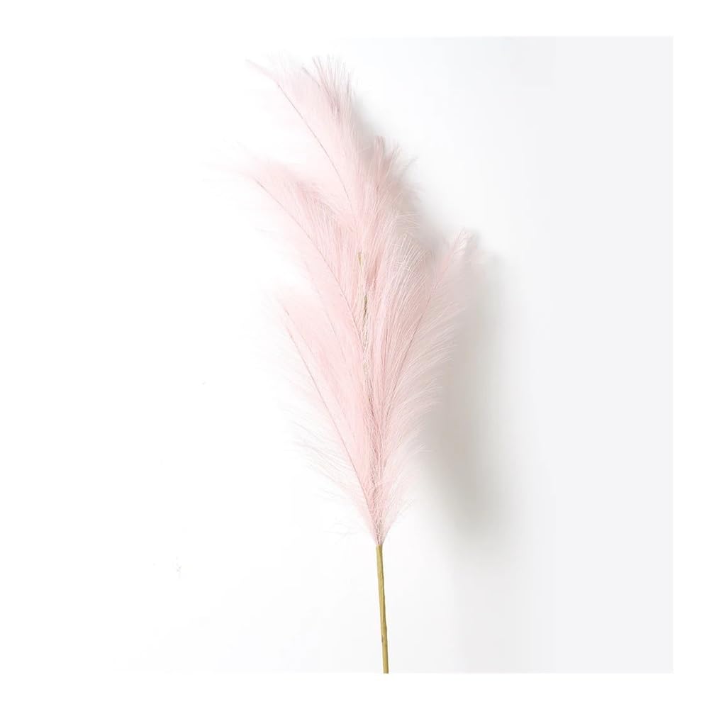 Suszona trawa pampasowa, 1 sztuk Faux Pampas trawa wystrój pióropusz trawa sztuczne Phragmites Australis wazon dekoracje fałszywe stroiki rośliny wieczne kwiaty Pampas wazon na trawę(Pink,90CM)
