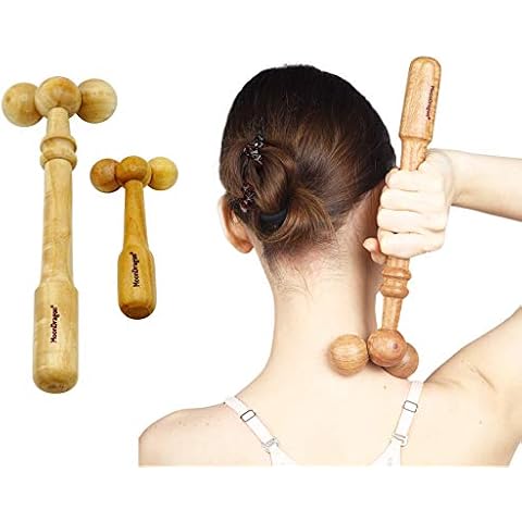 MoonDragon Wooden Massager for Body, Legs, Back, Shoulder and Neck with Arms and Face Massager | Natural Tool for Deep Tissue Massage and Anti-Cellulite Massage | Handcrafted Wooden Christmas Gift Set Cover