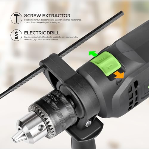 GALAX PRO Hammer Drill, 600W Electic Corded Drill, 13mm Metal Chuck, 0-3000RPM, Powerful Variable Speed for Drilling in Wood, Soft Metals 6 GALAX PRO Hammer Drill, 600W Electic Corded Drill, 13mm Metal Chuck, 0-3000RPM, Powerful Variable Speed for Drilling in Wood, Soft Metals - Image 6