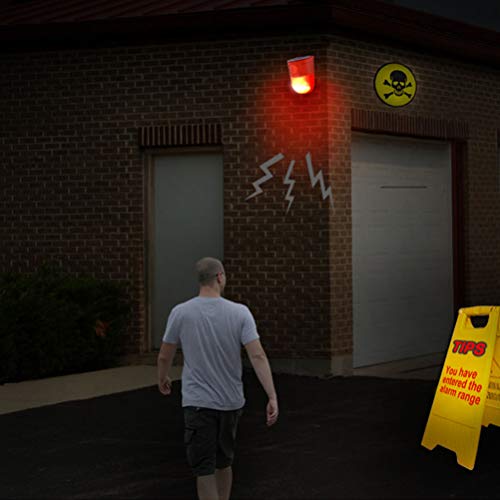 NICEXMAS Led Solar Luz de Aviso Alarme Sensor de Movimento Leds Flash de Aviso EstroboscÃ³pio Sistem