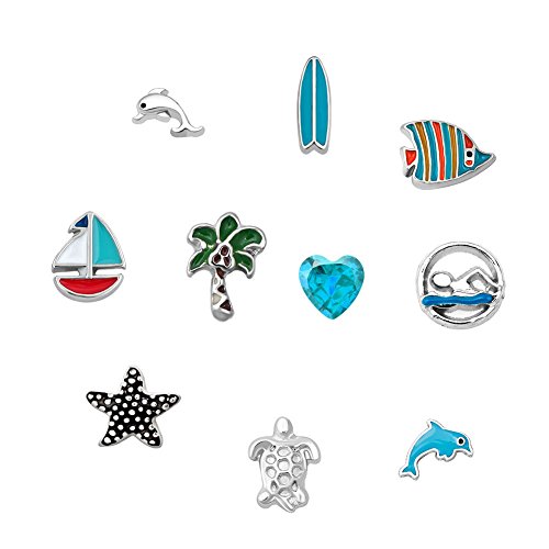 Third Time Charm Sea Holiday Floating Charm for Glass Living Memory Lockets Necklace & Bracelets