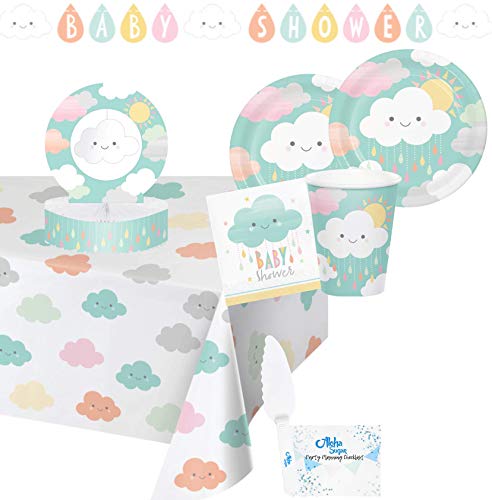 You Are My Sunshine Baby Shower Party Supplies & Decorations - Sunshine Baby Shower Party Plates and Napkins Cups for 16 People - Includes Sunshine Baby Shower Banner, Tablecloth and Centerpiece - Perfect You Are My Sunshine Baby Shower Decorations!