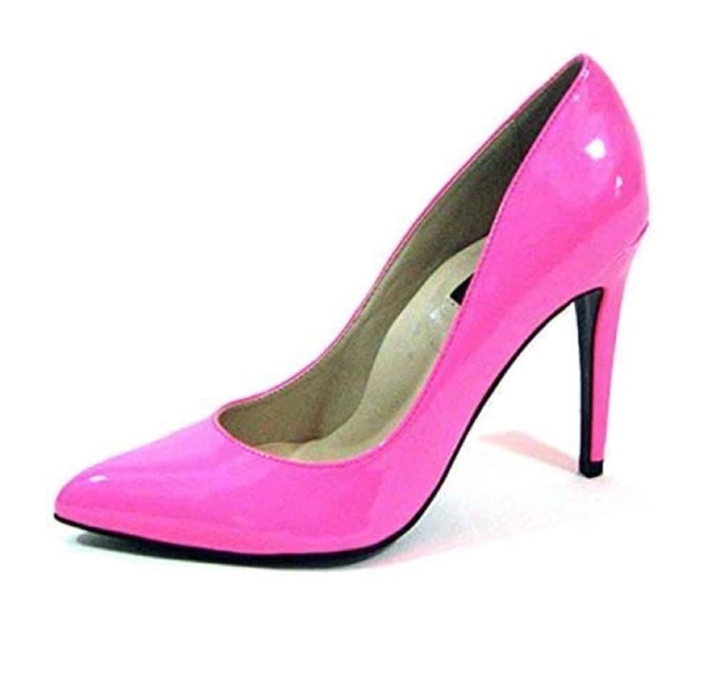 The Highest Heel Unisex Jessica-51 Classic Pump with 4" Heel, Black, 8 UK