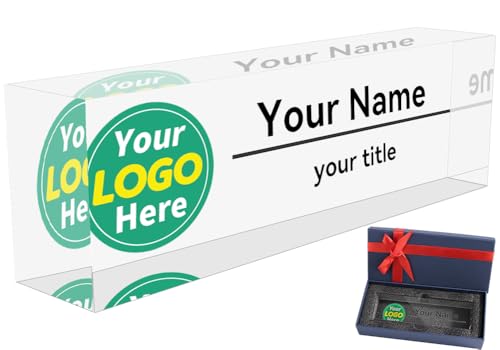 Office Desk Name Plate Personalized, Custom Name Plates for Desks on Acrylic Glass, Office Desk Decor Nameplate, Desk Accessories, Personalized Office Gift for Boss Coworkers (Lawyer)
