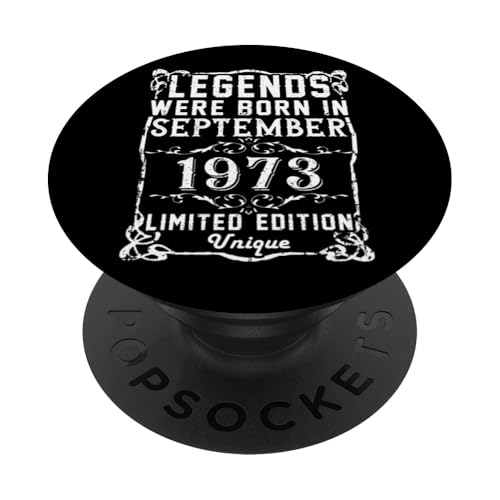 Cumpleaños Septiembre 1973 Edición Limitada Regalo Vintage PopSockets PopGrip Intercambiable
