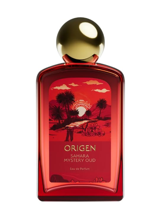 O'rigen Sahara Mystery Oud Eau de Parfum, a Deep and Warm Amber Woody Fragrance for Women, 3.3 oz