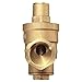 Water Pressure Regulator Brass Lead-Free Adjustable DN15 1/2inch Bspp Water Pressure Reducing Valve with Pressure Gauge Bar/Psi