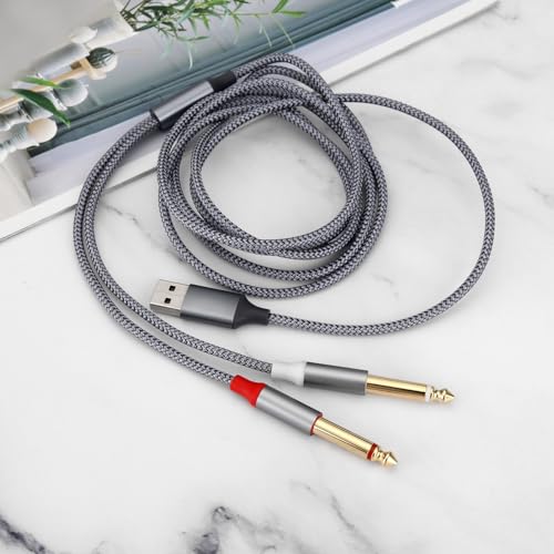 Cable USB A a Dual Jack 6.35 mm Audio Auxiliar miniatura 5