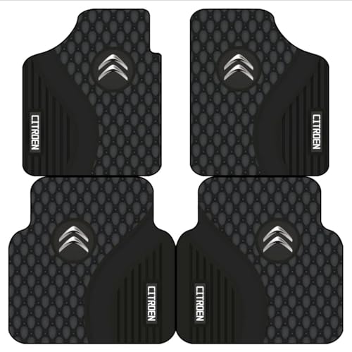 LGFDC 4 Piezas Alfombrillas para Coche para Citroen DS3 DS4 DS5 DS6 DS7 C1 C2 C3 C4 C5 C6 C8, Alfombra Car Floor Mats Carpet Coche Pad Talonera Antideslizantes Auto Accesorios