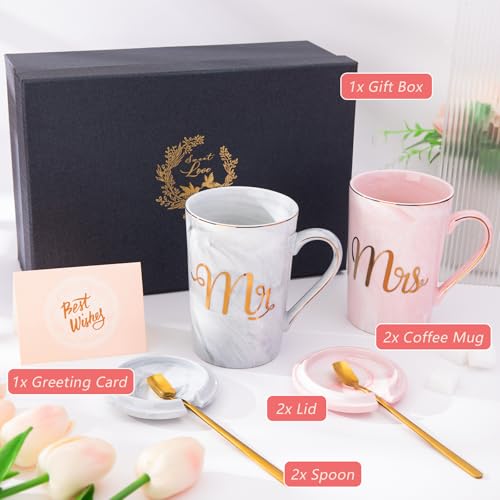 Personalized Mr & Mrs Coffee Mug Set - Perfect Wedding Gift - Image 6