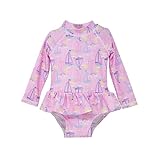 [Flap Happy] ワンピース水着 Upf 50+ Alissa Infant Ruffle Rash Guard Swimsuit ガールズ Sail Away 6 Months