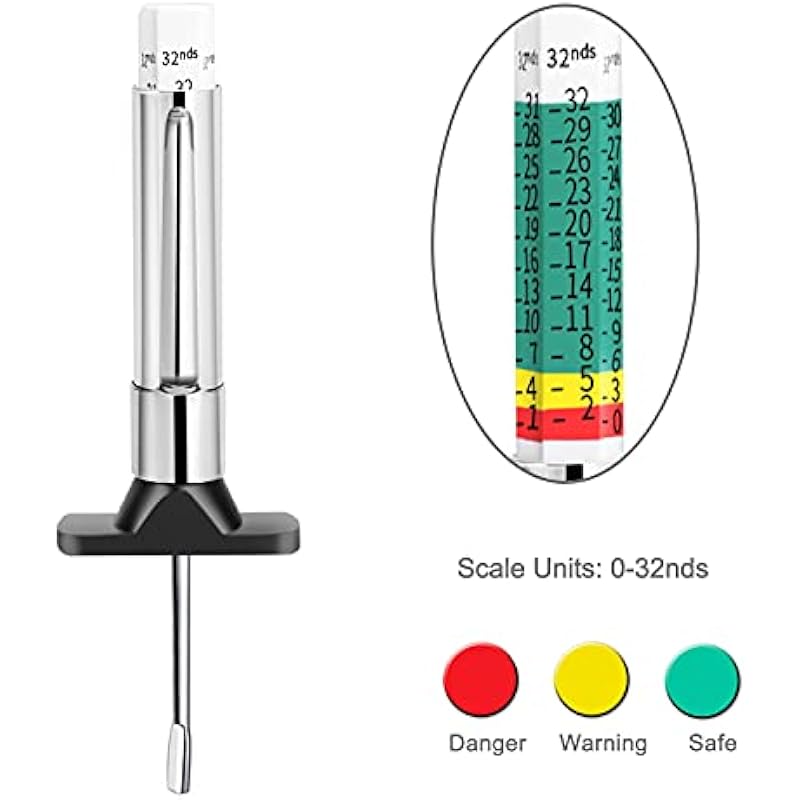 GODESON 88702 Smart Color Coded Tire Tread Depth Gauge 1 Pack 상세이미지 3