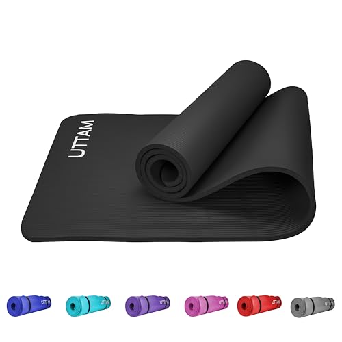 UTTAM Yoga Mat | Multi-Purpose Extra Thick Foam Exercise Mats | Stretching,...