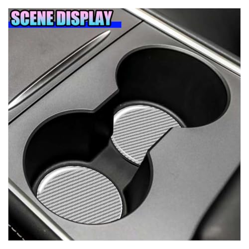 Portavasos para auto con base antideslizante y diseño carbono miniatura 4