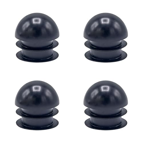 Image of Outwater Plastic 1-1 /4 inch Dia. Round Tubing Dome End Caps, Finishing Plug for Round Tubing Chair Glide, Floor Protector, Fits Multi Gauge Tubing, USA Made, 4 Pack