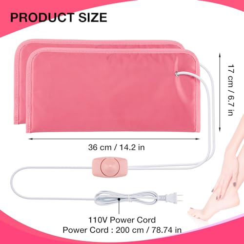 Electric Heated Mittens Gloves for Paraffin Hand Wax Treatment, Nail Art Manicure Warmer Mittens, Therapy SPA Mitts for Women Beauty