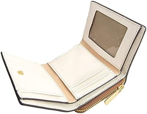 [マイケルコース] 財布 レディース 3つ折り コンパクト 折財布 ブランド アウトレット ミニ財布 レザー JET SET TRAVEL ミッド ジップウォレット (フレイムマルチ/レッド) (ラゲッジマルチ/ブラウン) [並行輸入品]