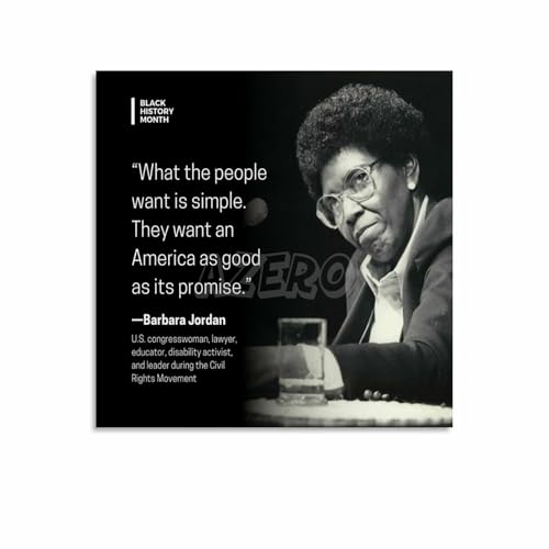 Presidential Medal of Freedom Recipients Barbara Jordan Quote Poster 5 Canvas Painting Posters And Prints Wall Art for Living Room Bedroom Decor 12x12inch(30x30cm) Unframe-style