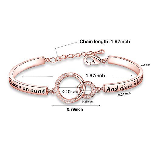 WUSUANED Aunt Niece Bracelet - Birthday & Graduation Gift - The Love Between An Aunt and Niece is Forever2