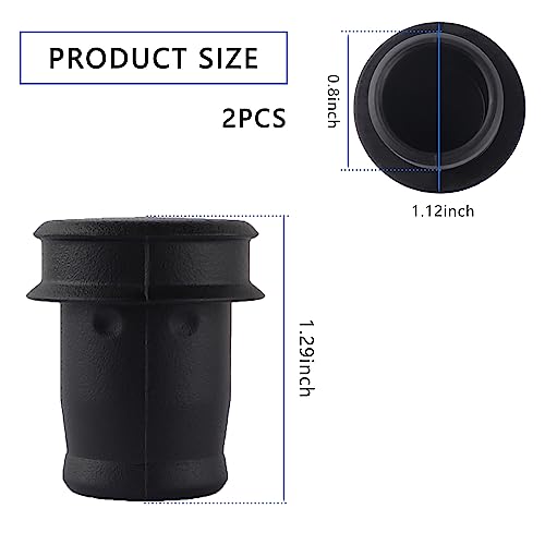 Image of 2PCS Car Cigarette Lighter Cover,Black Cigarette Lighter Socket Cap Waterproof & Dust Cover,Universal 0.78 inch Cigarette Lighter Plug Cover Car Interior Accessories Fits Car SUV