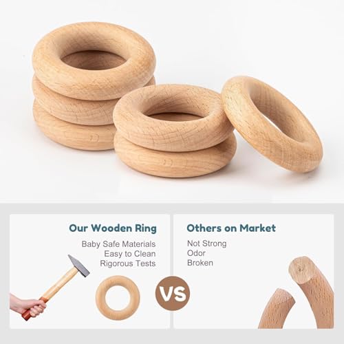 Image of Baby Teether Toy for 3+ Months, BPA-Free Food Grade Silicone Teething Ring, Soft Chew Toy for Teething Relief, Easy Grip Sensory Teether for Infants 6-12 Months, Newborn Baby Gift for Boys & Girls (Round Teether)