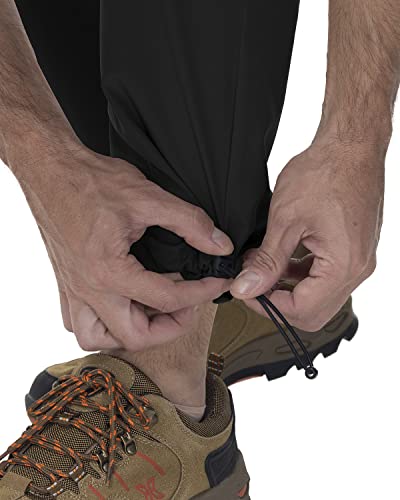 Gopune Men's Hiking Cargo Pants Lightweight Quick Dry Stretch Outdoor Camping Fishing Pants Black,M #TOP4