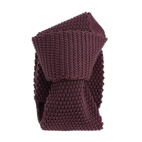 Cravate tricot en soie rouge bourgogne pour éviter le look trop rigide
